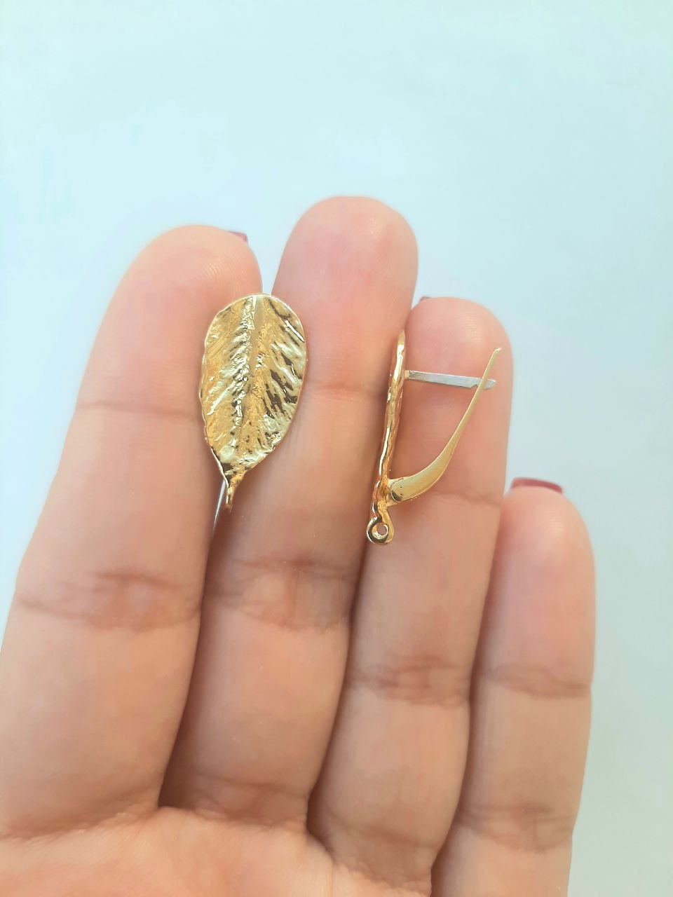 Сережки "Лист" вивернуті